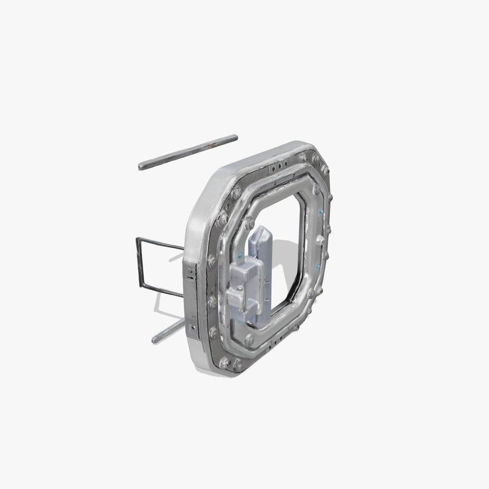 Futuristic Door Frame Model Pack with Metallic Details